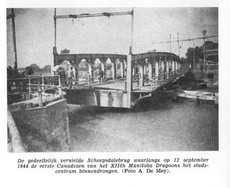 de scheepsalebrug geblokkeerd in 1944 geblokkeerd